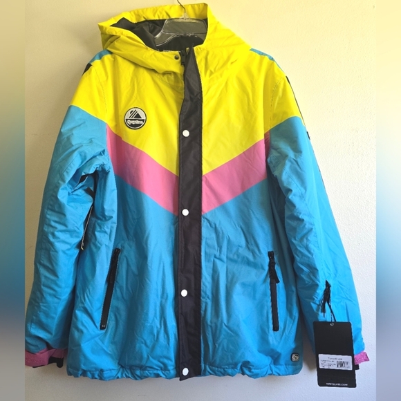 NWT!! Tipsy Elves, Icy Blunder Insulated Jacket, Blue/Black, Size XL, MSRP $190 - Picture 6 of 16